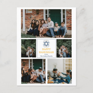 Cartes Pour Fêtes Annuelles Amour et lumière Hanoukka photo de la famille Co