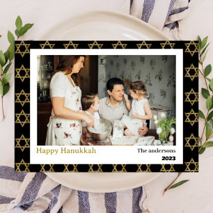 Cartes Pour Fêtes Annuelles Amour et lumière Photo de famille Hanoukka simpl