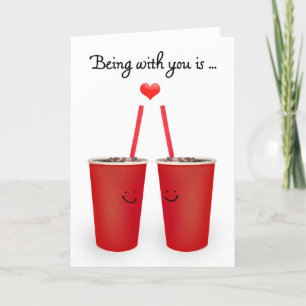 Cartes Pour Fêtes Annuelles Amour et Romance Soda Humour