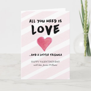 Cartes Pour Fêtes Annuelles Amour et Tequila Saint Valentin
