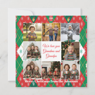 Cartes Pour Fêtes Annuelles Amour festif à carreaux personnalisé