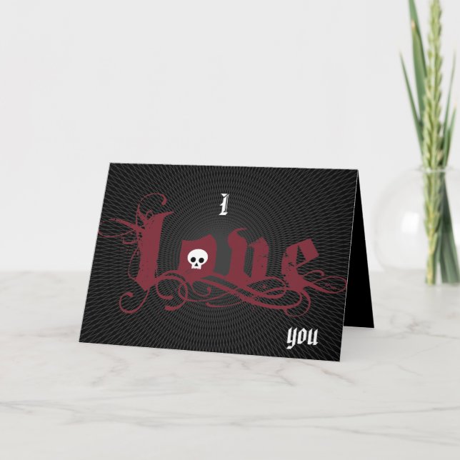 Cartes Pour Fêtes Annuelles Amour gothique (Devant)