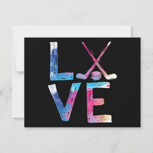Cartes Pour Fêtes Annuelles Amour Hockey sur Glace Filles Cadeaux de Hockey Fé