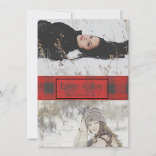 Cartes Pour Fêtes Annuelles Amour + Joy Buffalo Vérifier deux photos