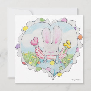 Cartes Pour Fêtes Annuelles amour lapin valentine