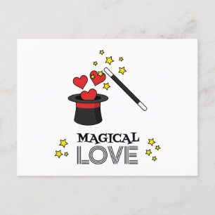 Cartes Pour Fêtes Annuelles Amour magique - Noir
