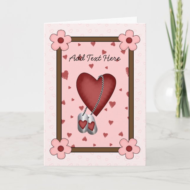 Cartes Pour Fêtes Annuelles Amour militaire (Devant)