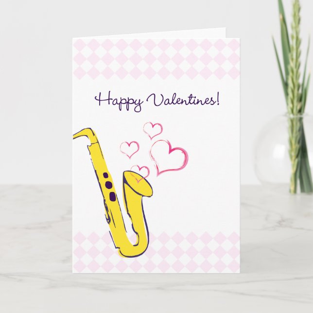 Cartes Pour Fêtes Annuelles Amour musical (Devant)