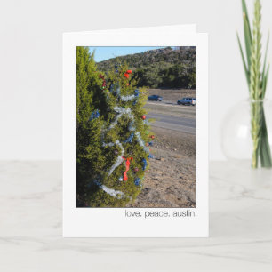 Cartes Pour Fêtes Annuelles Amour. Paix. Austin. 360 Arbres de Noël en boucle