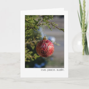 Cartes Pour Fêtes Annuelles Amour. Paix. Austin. 360 Arbres de Noël en boucle