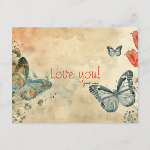 Cartes Pour Fêtes Annuelles Amour papillon