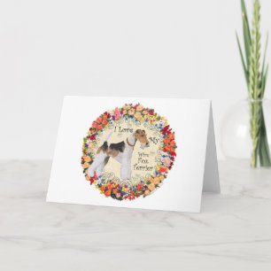 Cartes Pour Fêtes Annuelles Amour pour le Fox-Terrier à poil dur