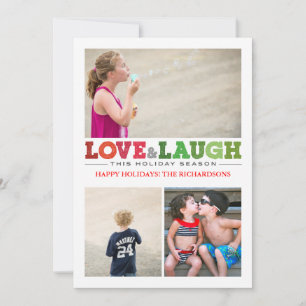 Cartes Pour Fêtes Annuelles Amour + Rire x3