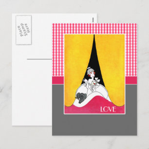 Cartes Pour Fêtes Annuelles Amour. Saint-Valentin Art déco