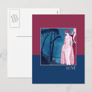 Cartes Pour Fêtes Annuelles Amour. Saint-Valentin Art déco
