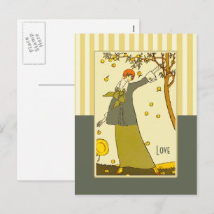Cartes Pour Fêtes Annuelles Amour. Saint-Valentin Art déco