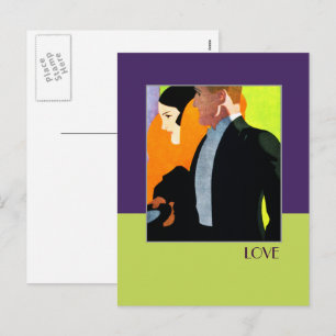 Cartes Pour Fêtes Annuelles Amour. Saint-Valentin Art déco