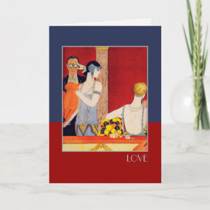 Cartes Pour Fêtes Annuelles Amour. Saint-Valentin Art déco