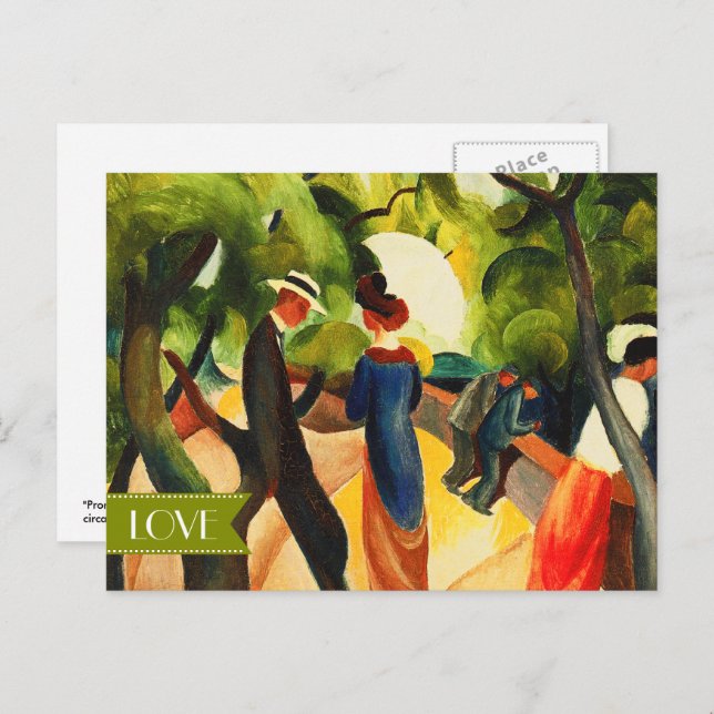 Cartes Pour Fêtes Annuelles Amour. Saint-Valentin aux beaux-arts (Devant / Derrière)