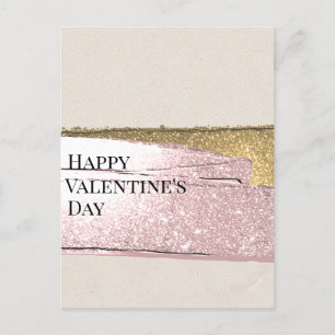 Cartes Pour Fêtes Annuelles Amour simple, Or élégant : Heureuse Sainte-Valenti