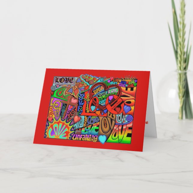 Cartes Pour Fêtes Annuelles AMOUR sur OVER~flow (Devant)