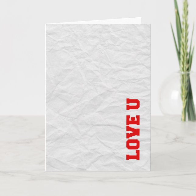 Cartes Pour Fêtes Annuelles Amour U (Devant)