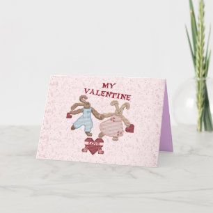 CARTES POUR FÊTES ANNUELLES AMOUR VALENTINE DE LAPIN
