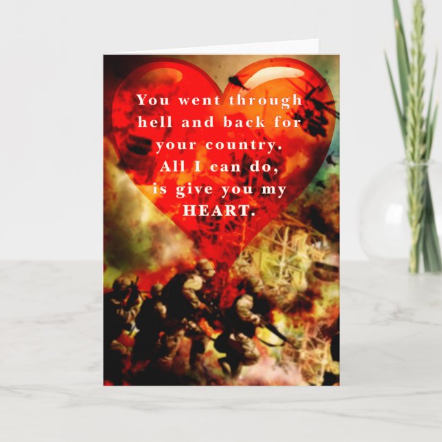 Cartes Pour Fêtes Annuelles Amour vétéran (Devant)