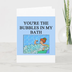 Cartes Pour Fêtes Annuelles amoureux de bain bouillonnant