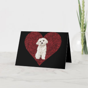 Cartes Pour Fêtes Annuelles Amoureux de chien   Empreinte de doigt de cœur Mal