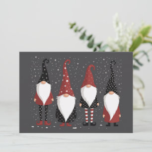 Cartes Pour Fêtes Annuelles Amoureux de Gnomies Drôle de Gnome Noël 