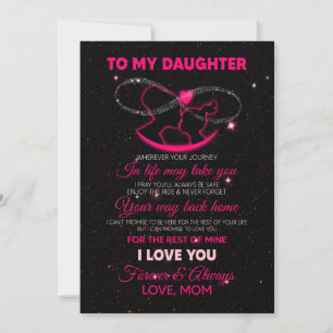 Cartes Pour Fêtes Annuelles Amoureux de la fille   À ma fille amour maman