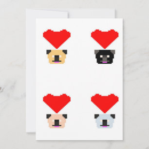 Cartes Pour Fêtes Annuelles Amoureux de les chiens carlins L'amour de tous l