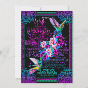 Cartes Pour Fêtes Annuelles Amoureux de leurs épouses   À ma femme Je t'aime p