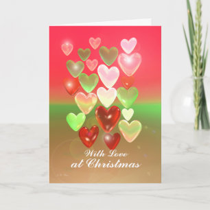 Cartes Pour Fêtes Annuelles Amoureux de Noël avec amour