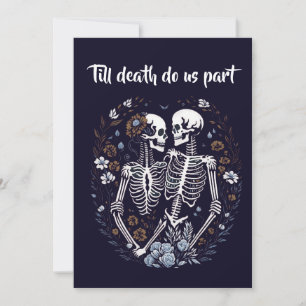 Cartes Pour Fêtes Annuelles Amoureux de Skelton jusqu'à ce que la mort nous sé