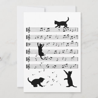 Cartes Pour Fêtes Annuelles Amoureux des chats Funny Pianiste Piano Lover