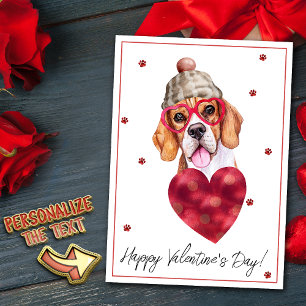Cartes Pour Fêtes Annuelles Amoureux des chiens beagle Valentine Cadeau