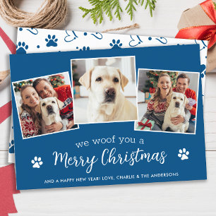 Cartes Pour Fêtes Annuelles Amoureux des chiens Custom Photos pour animaux de