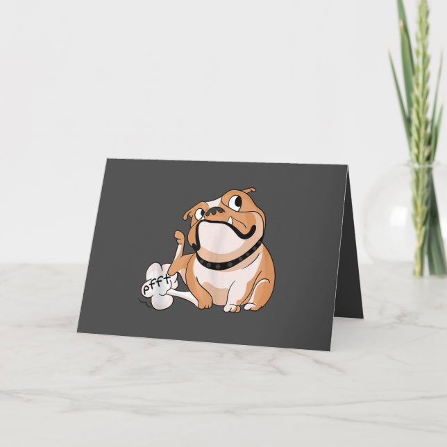 Cartes Pour Fêtes Annuelles Amoureux des chiens | Funny Bulldog Farting Sarcas (Devant)