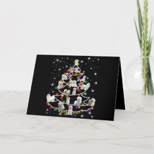 Cartes Pour Fêtes Annuelles Amoureux des chiens   Lumière féerique de Noël en 