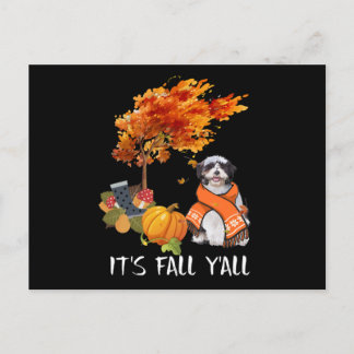 Cartes Pour Fêtes Annuelles Amoureux des chiens | Shih Tzu est Yall Fall Yall