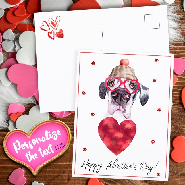 Cartes Pour Fêtes Annuelles Amoureux des chiens Valentine Cadeau Great Dane (Créateur téléchargé)