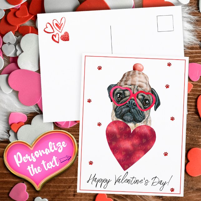 Cartes Pour Fêtes Annuelles Amoureux des chiens Valentine Carlin cadeau (Créateur téléchargé)