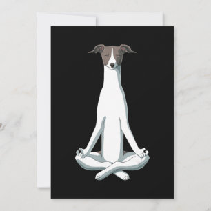 Cartes Pour Fêtes Annuelles Amoureux des chiens   Yoga Italien Greyhound
