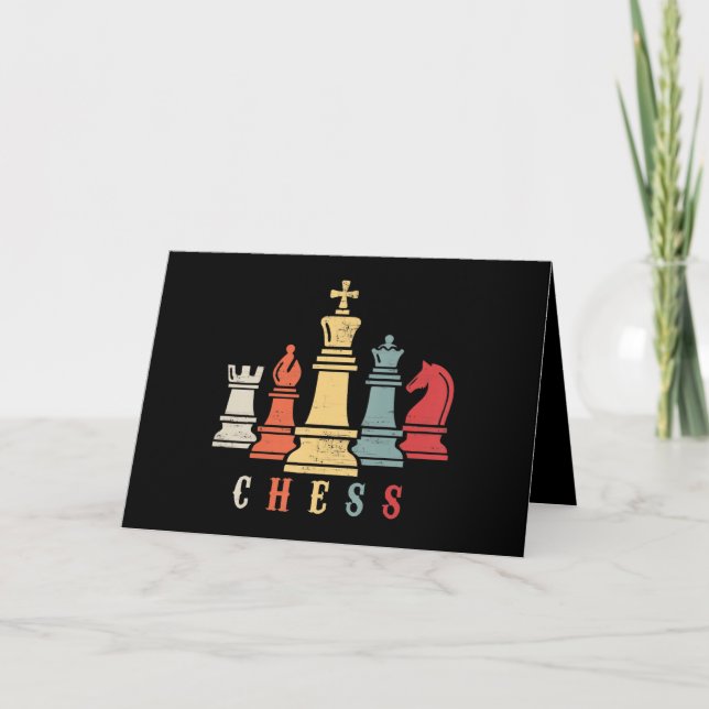 Cartes Pour Fêtes Annuelles Amoureux des échecs | Jeu d'échecs Checkmate Cadea (Devant)