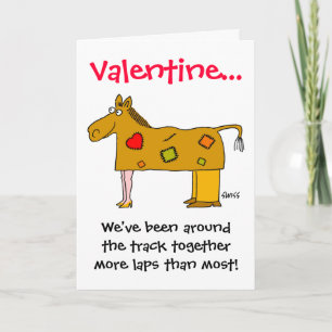 Cartes Pour Fêtes Annuelles Amoureux du cheval drôle Valentine pour mari ou fe
