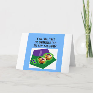 Cartes Pour Fêtes Annuelles amoureux du muffin aux bleuets