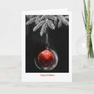Cartes Pour Fêtes Annuelles ampoule rouge