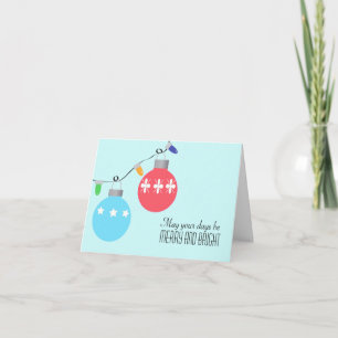 Cartes Pour Fêtes Annuelles Ampoules et lumières de Noël